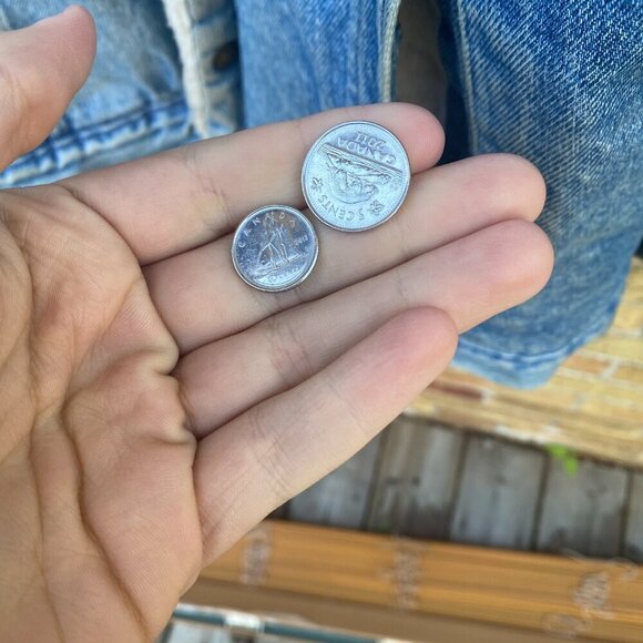 Vintage 1971 Orange Tab Levis Sherpa Denim Jacket Size 44 Large Blue - Picture 7 of 16